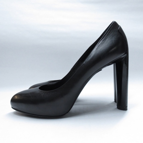 auth CÈLINE size 40 black calfskin platform PUMPS - Picture 5 of 8